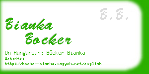 bianka bocker business card